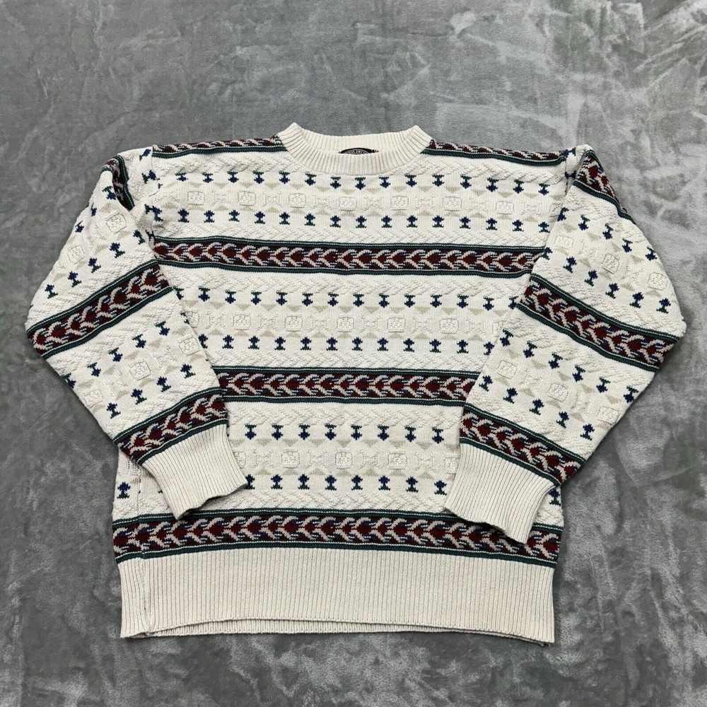 Vintage Sweater Mens Large‎ Long Sleeve Crewneck Knit Victoria Dry Goods Grandpa